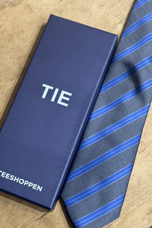 Tie - Grey/Blue - TeeShoppen Group™