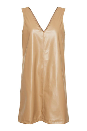 Bella Coated Dress - Tigers Eye