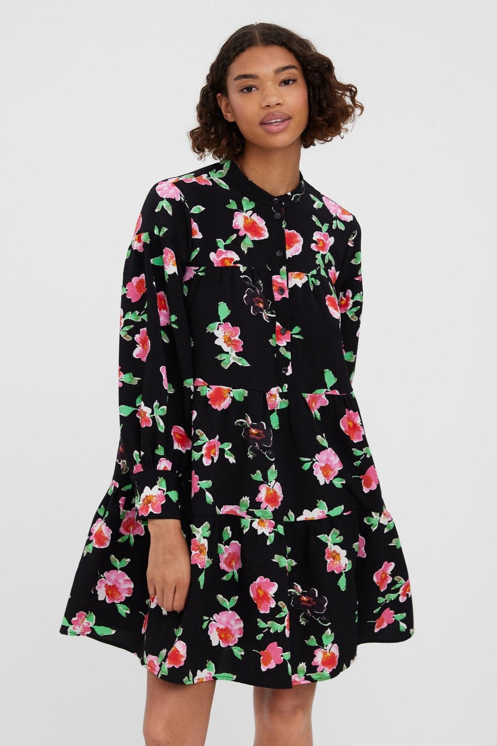 Hyms Long Sleeve Dress - Black Hyms