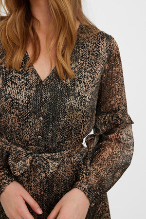 Nala v -neck kjole - Silver Mink
