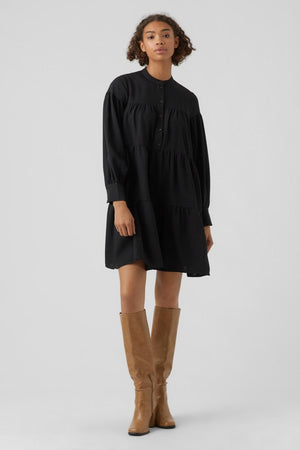 HYMS Long Sleeve Dress - Μαύρο