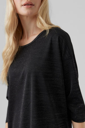 Malena Lurex Bluse - Sort