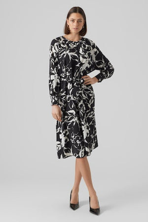 Polliana Maxi Kjole - Λουλούδι μαύρο