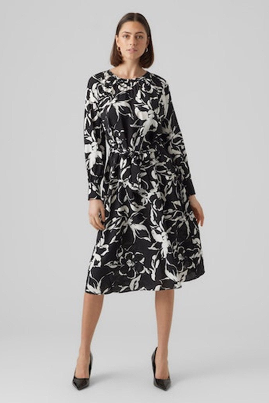 Polliana Maxi Kjole - Λουλούδι μαύρο