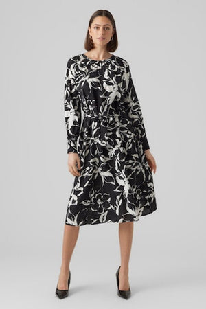 Polliana Maxi Kjole - Λουλούδι μαύρο