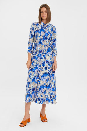 Elly 3/4 Shirt Dress - Nautical Blue