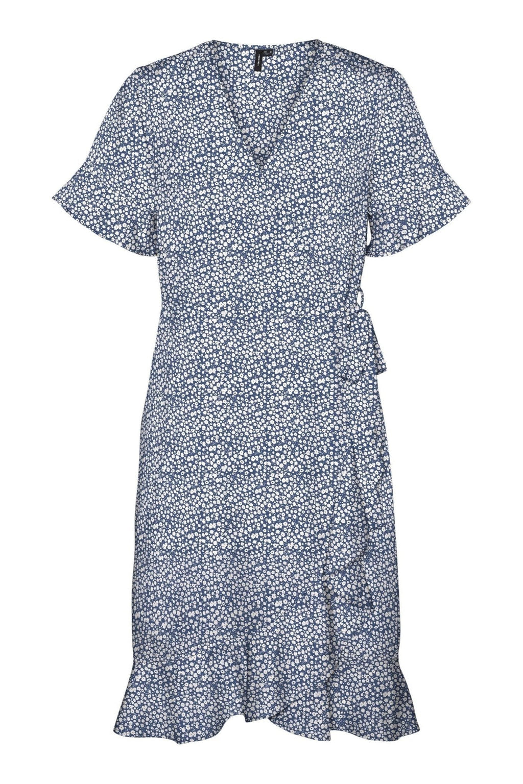 Henna Mini Wrap Dress - China Blue