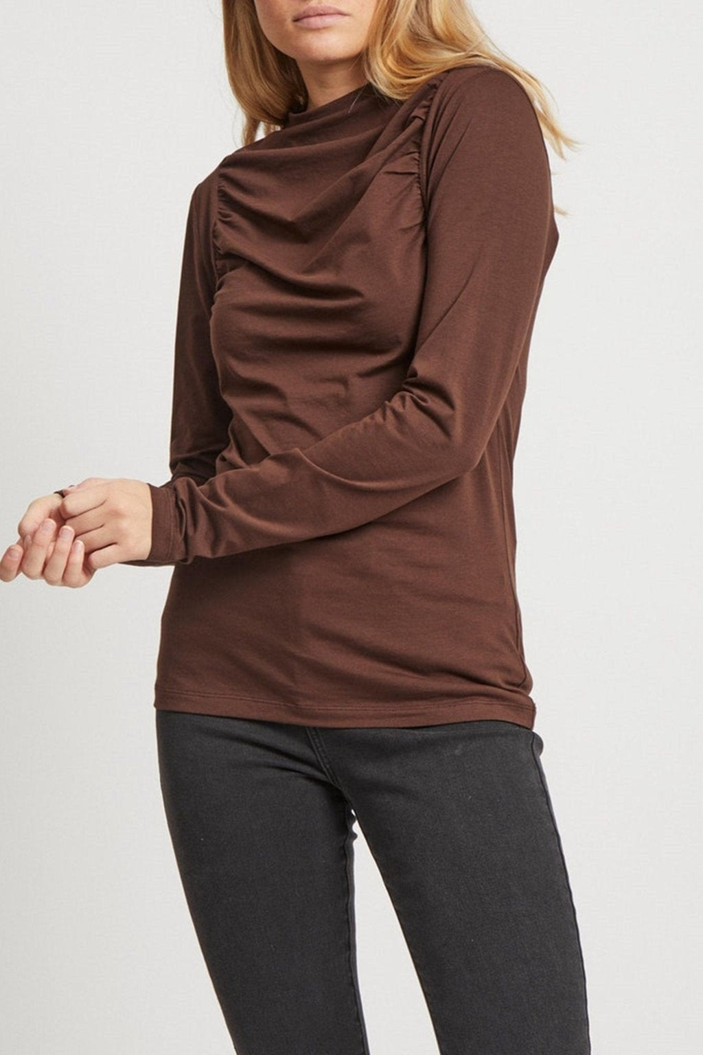 Crunch Long Sleeved Top - Demitasse
