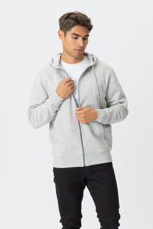 Hoodie με φερμουάρ - Ash Grey