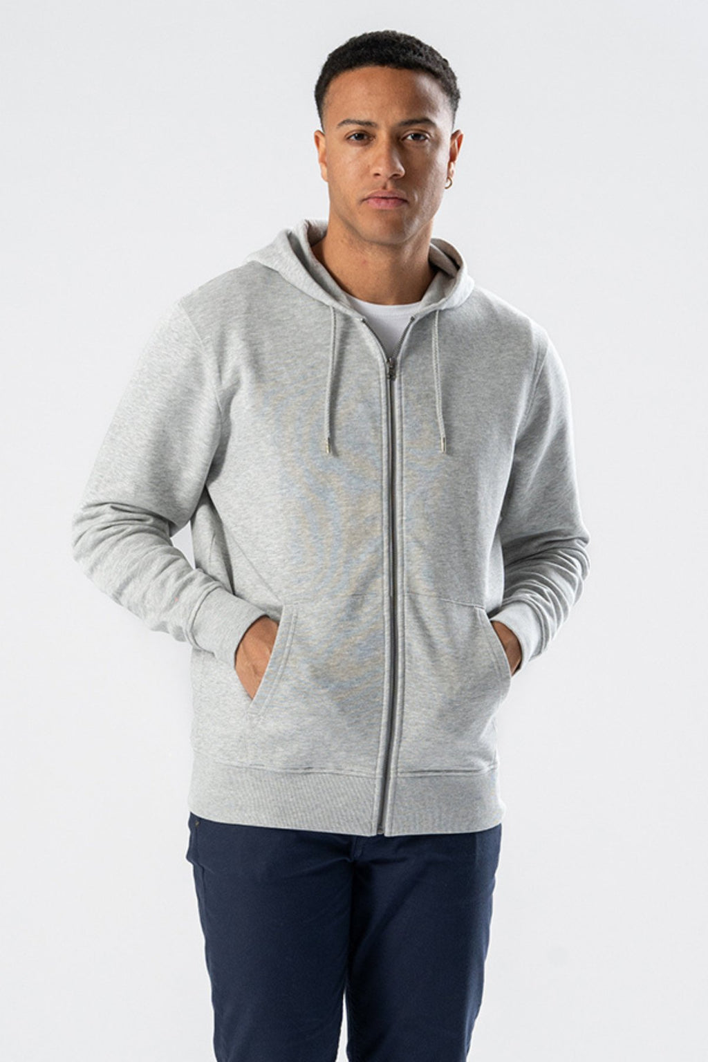 Hoodie με φερμουάρ - Ash Grey