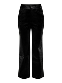 Alma Croco Pants - Black