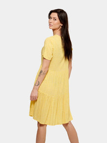Η Άννα διακεκομμένη φόρεμα - κίτρινο