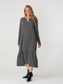 Anna long-sleeved dress - Black