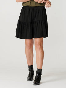 Basic μαλακή μίνι φούστα - μαύρη