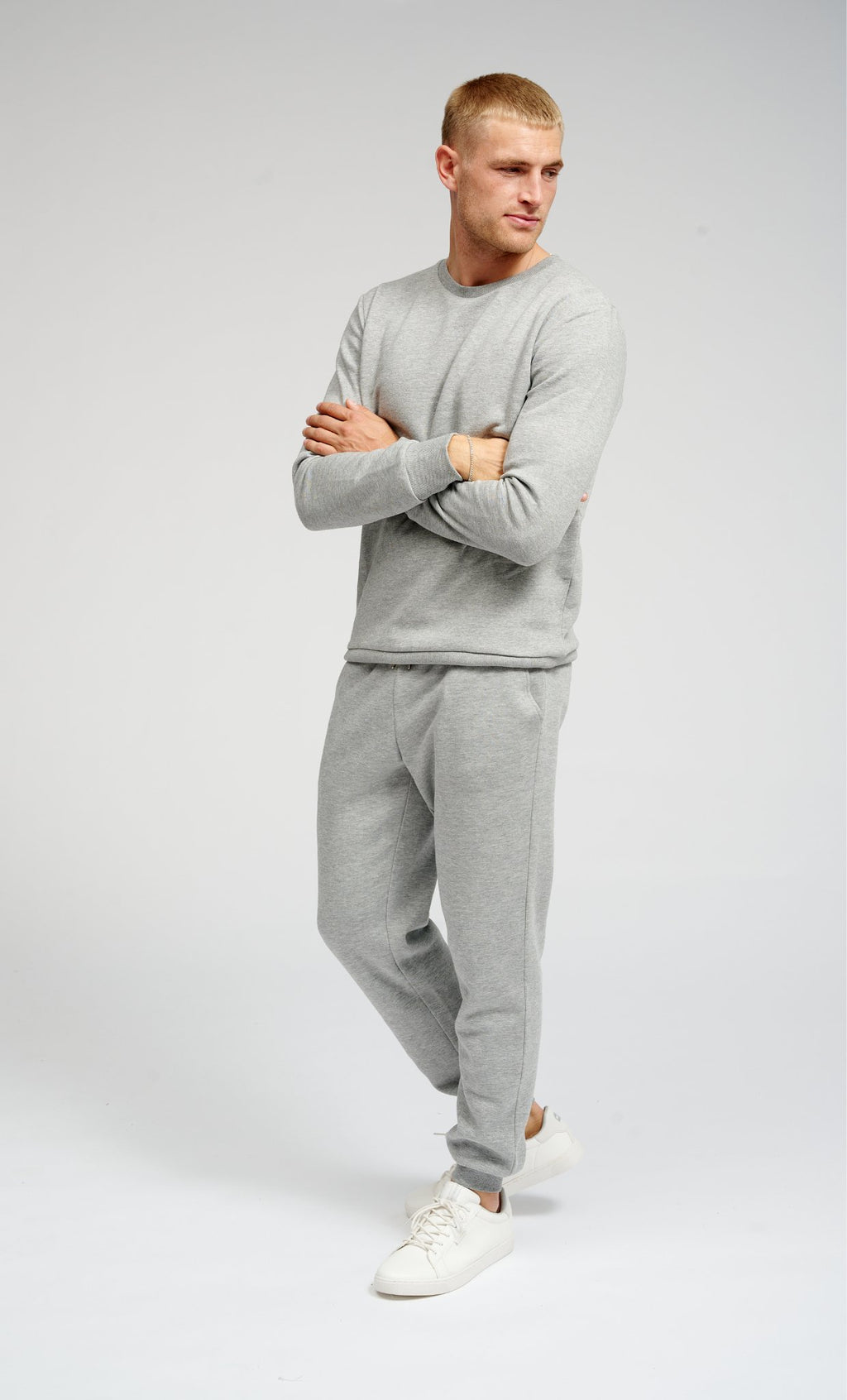 Basic Sweatsuit with Crewneck (Light Grey) - Package Deal