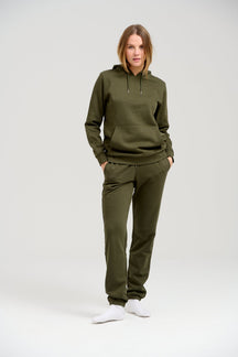 Basic Sweatsuit with Hoodie (Dark Green) - Package Deal (Women)