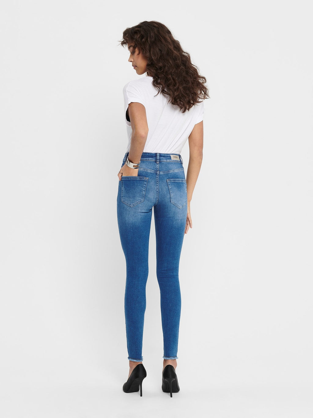 Blush Midsk Jeans - Μεσαίο μπλε