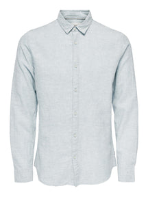 Caiden Long Sleeve Shirt - Cashmere Blue