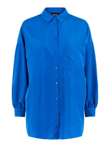 Chrilina υπερμεγέθη πουκάμισο - Mazarine Blue