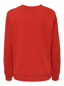 Χρώμα reg πουλόβερ - κόκκινο