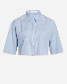Περικομμένο πουκάμισο - μπλε