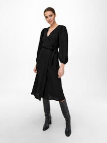 Dion Wrap Dress - Μαύρο