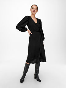 Dion Wrap Dress - Μαύρο