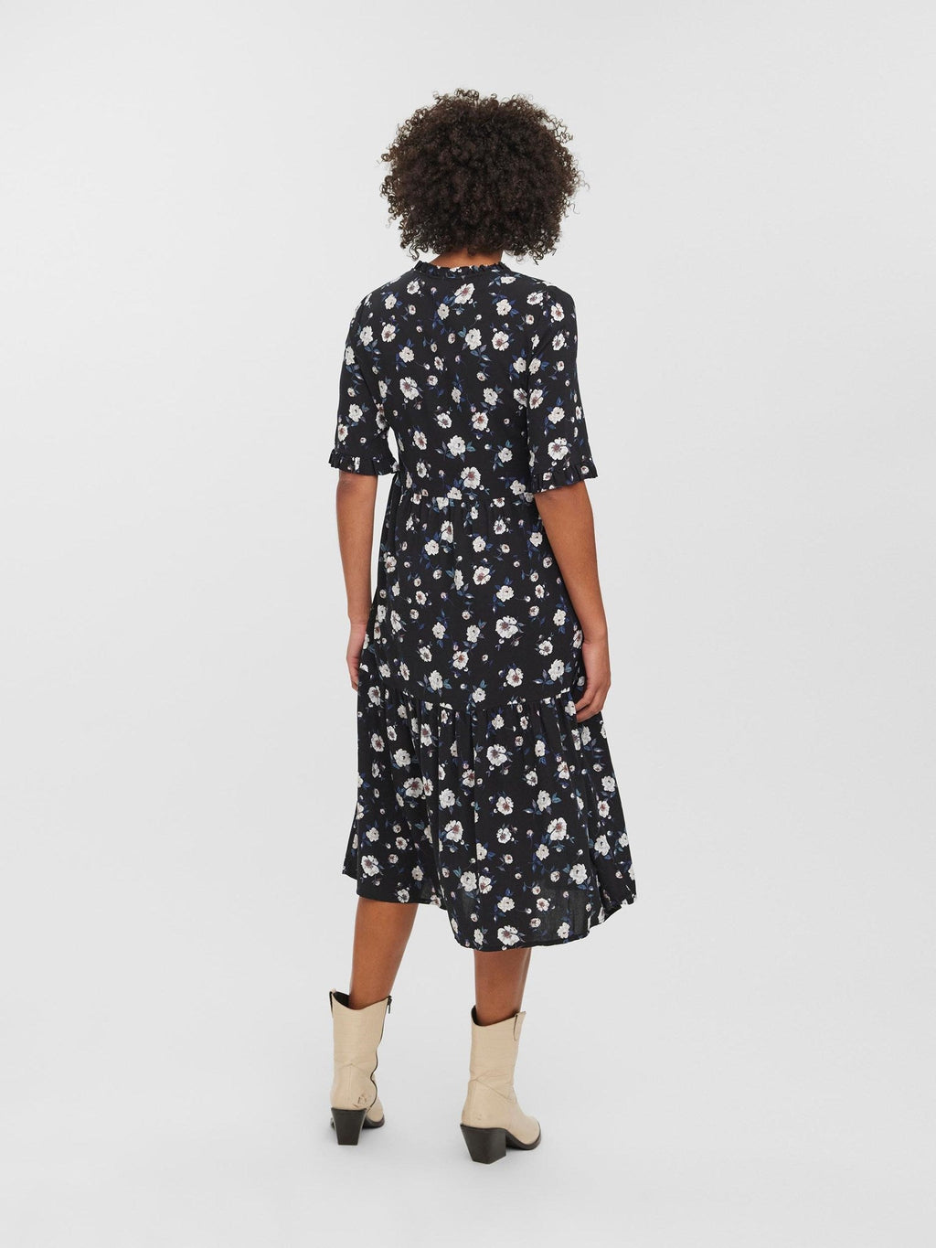 Easy 2/4 Calf Dress - Black