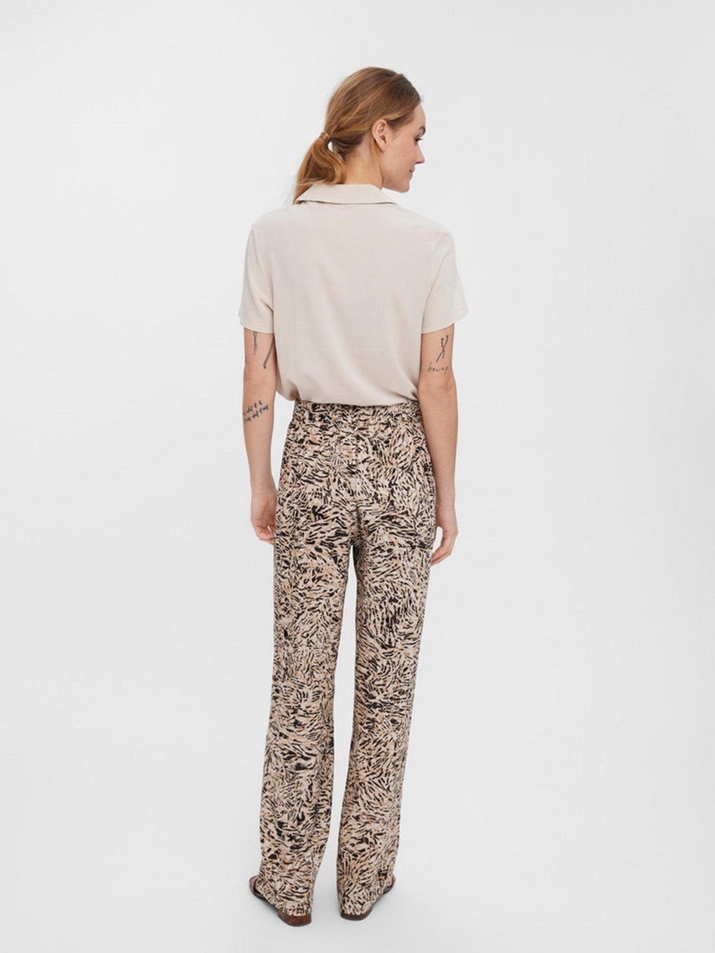 Easy Wide Pants - White Pepper