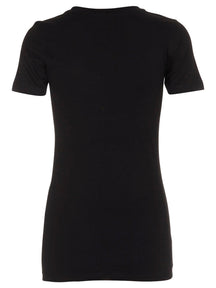 Τοποθετημένο μπλουζάκι - μαύρο