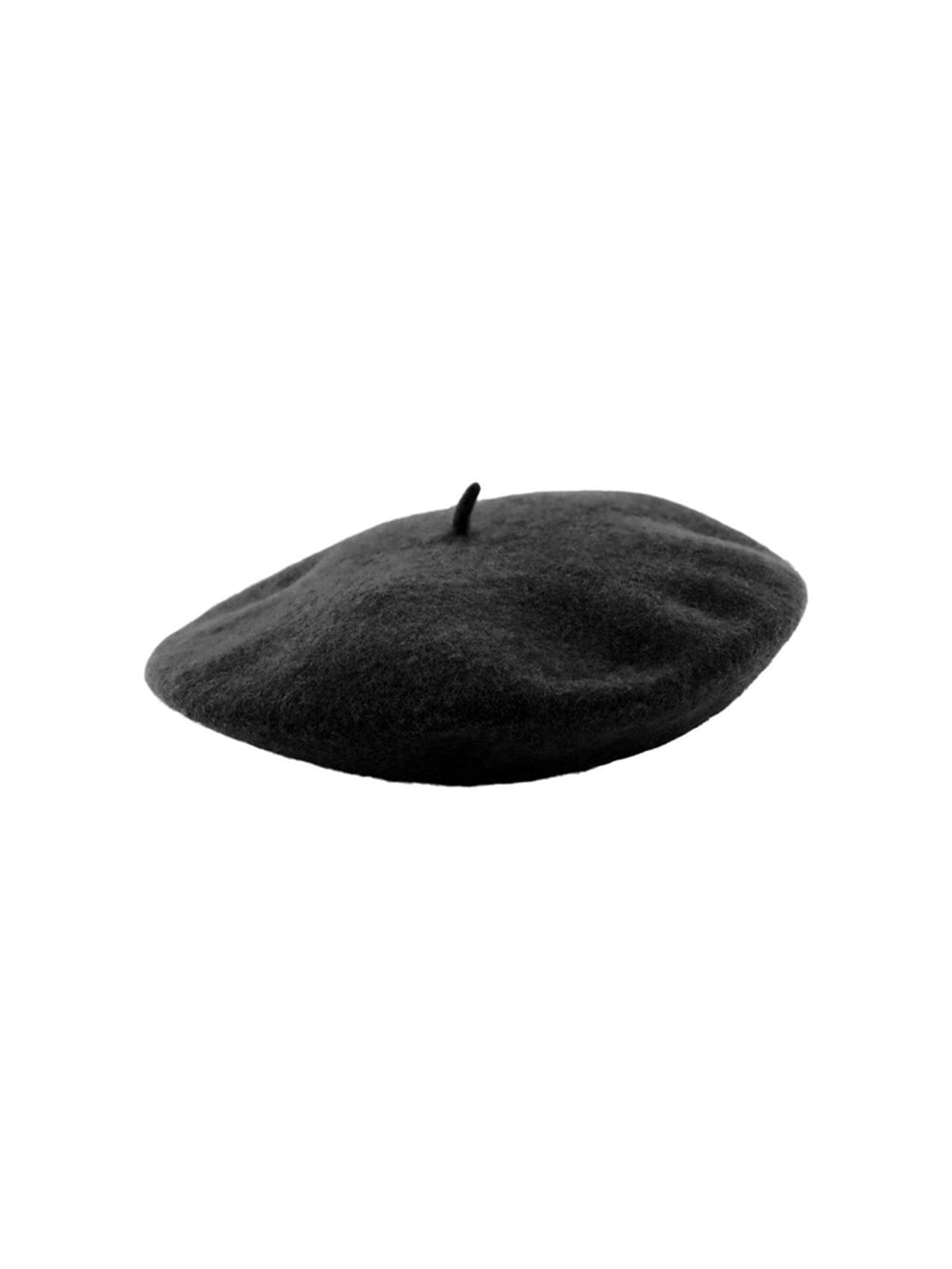 Fransk Wool Beret - Μαύρο