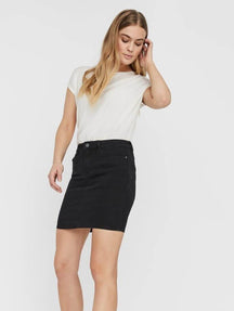 Hot Seven Skirt - Black Denim