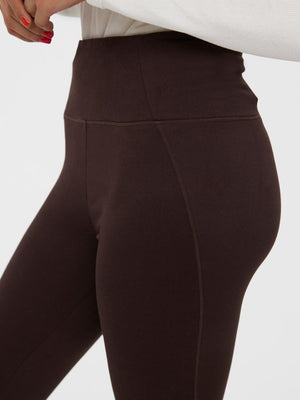 Ina Højtaljet Leggings - Coffee Bean - TeeShoppen Group™ - Pants - Vero Moda