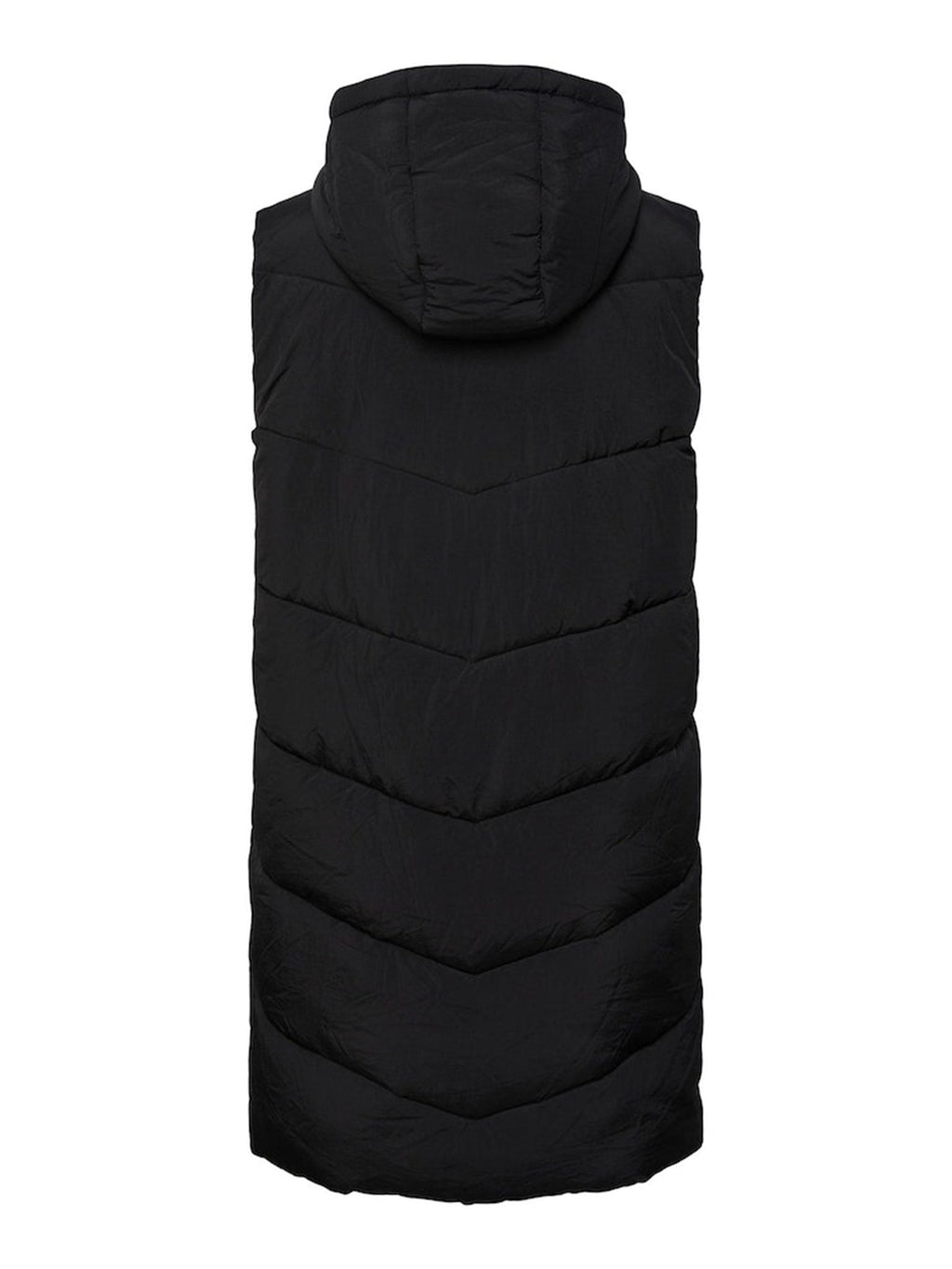 Jamilla Long Puffer Vest - Μαύρο