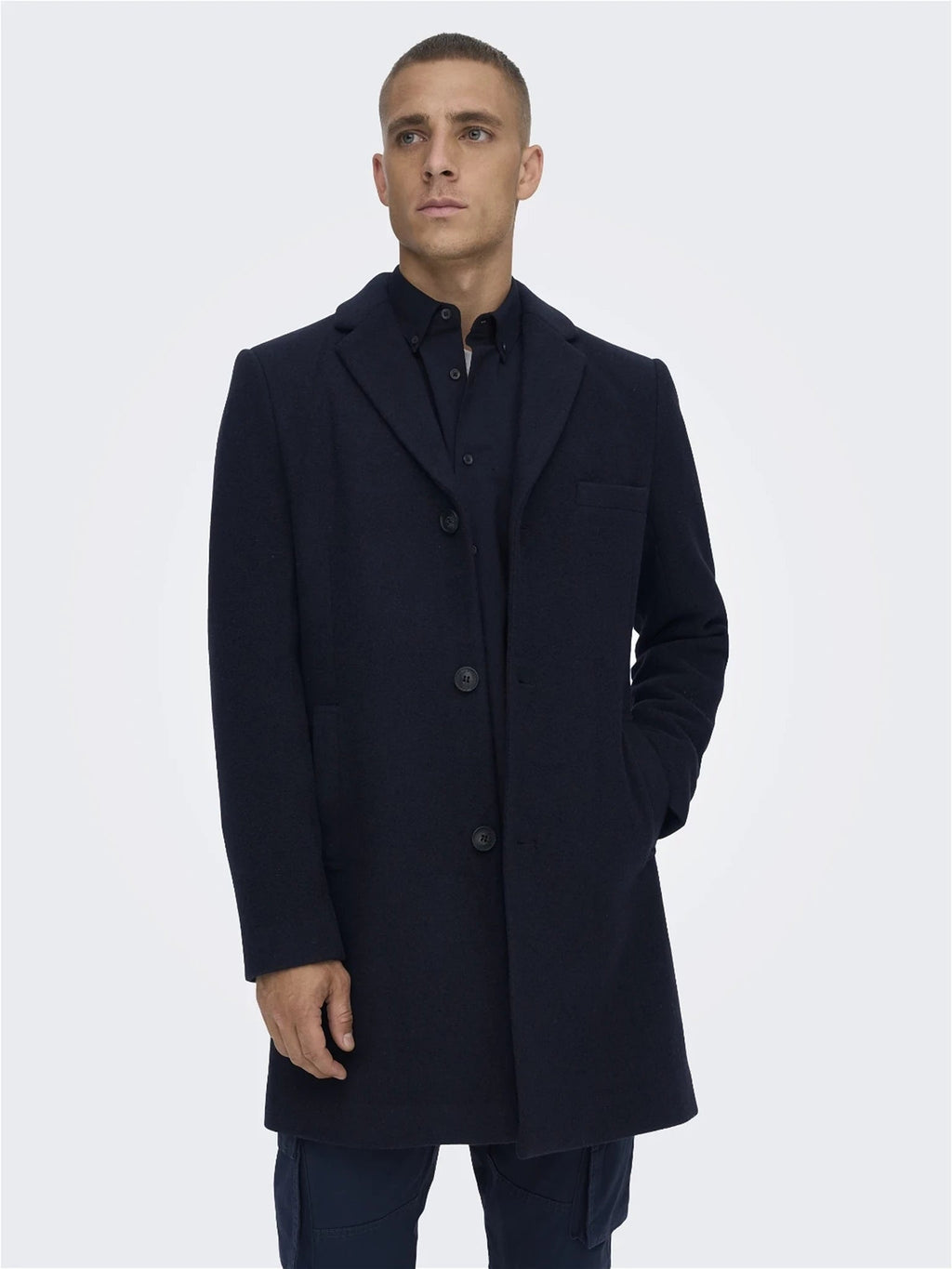 JAWLON Wool Jacket - Dark Navy