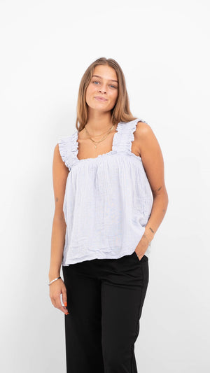 Lelou Top - Kentucky Blue - TeeShoppen Group™ - T-shirt - PIECES