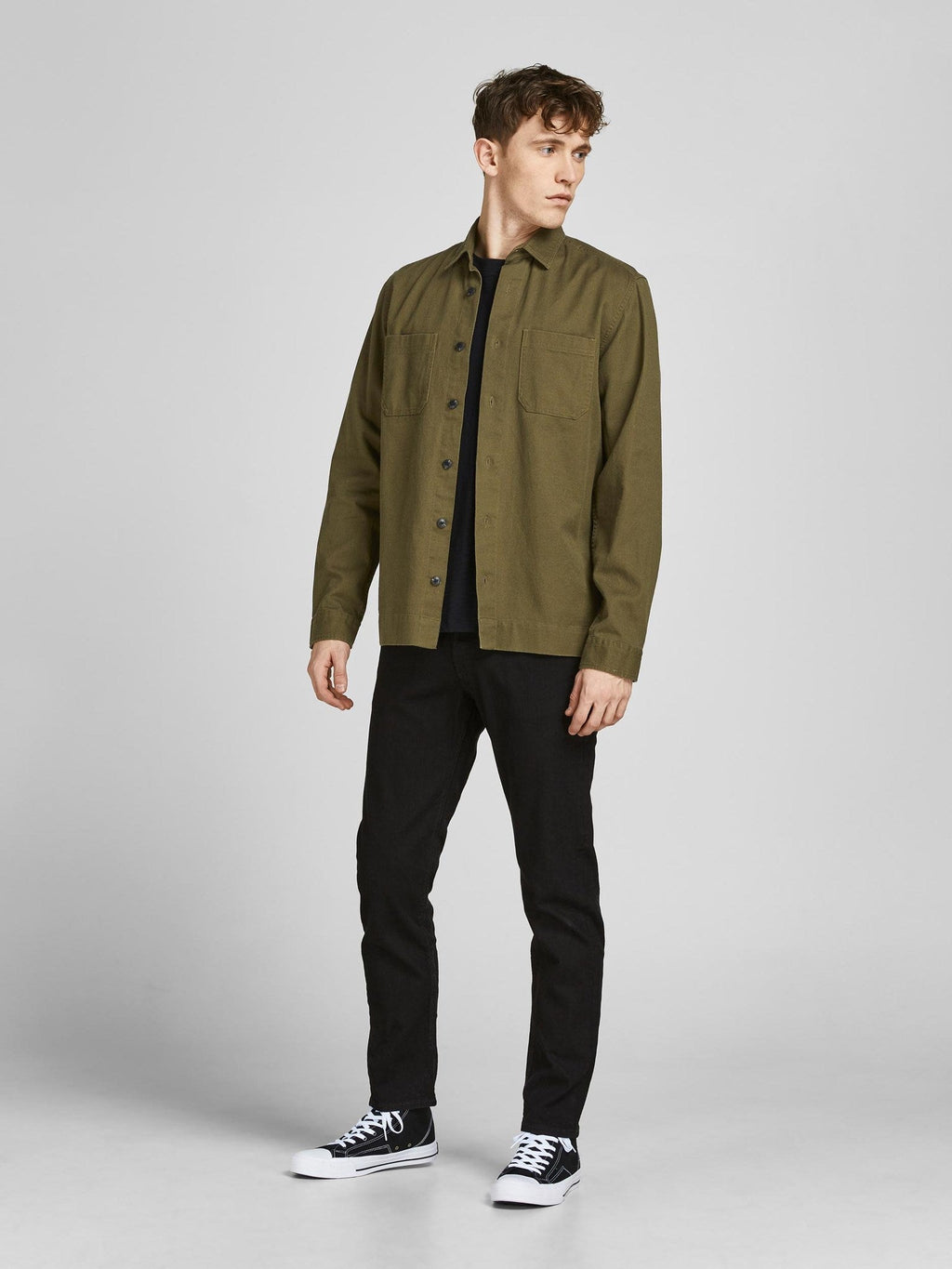 Logan Linen Shirt - Olive Night