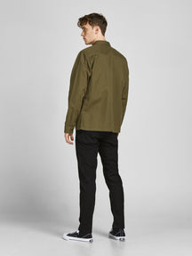 Logan Linen Shirt - Olive Night