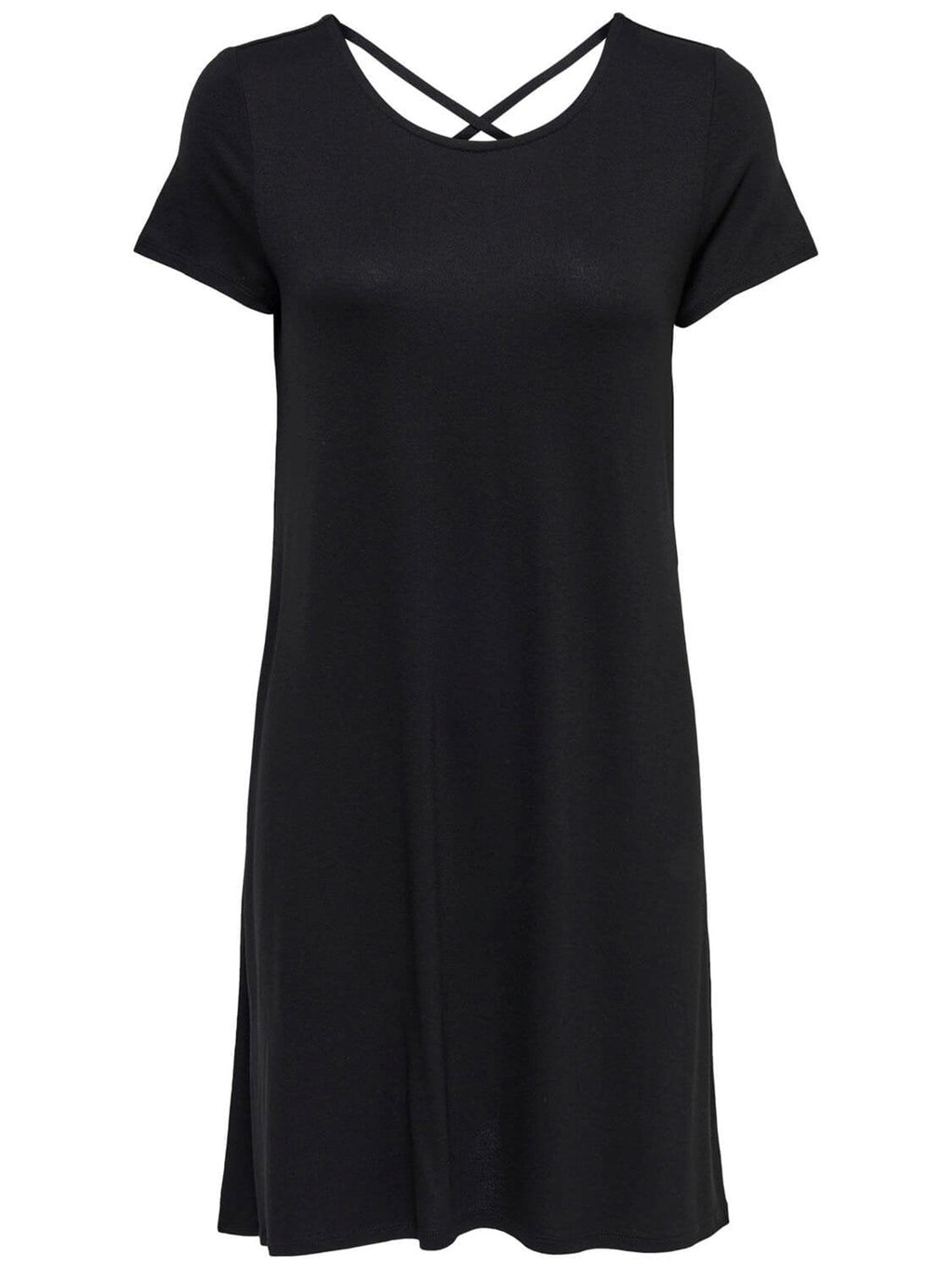 Loose dress with back details - Black