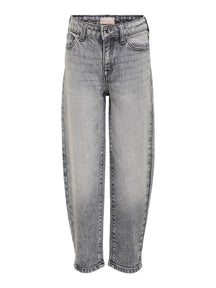 Lucca Life Jeans - ανοιχτό γκρι denim