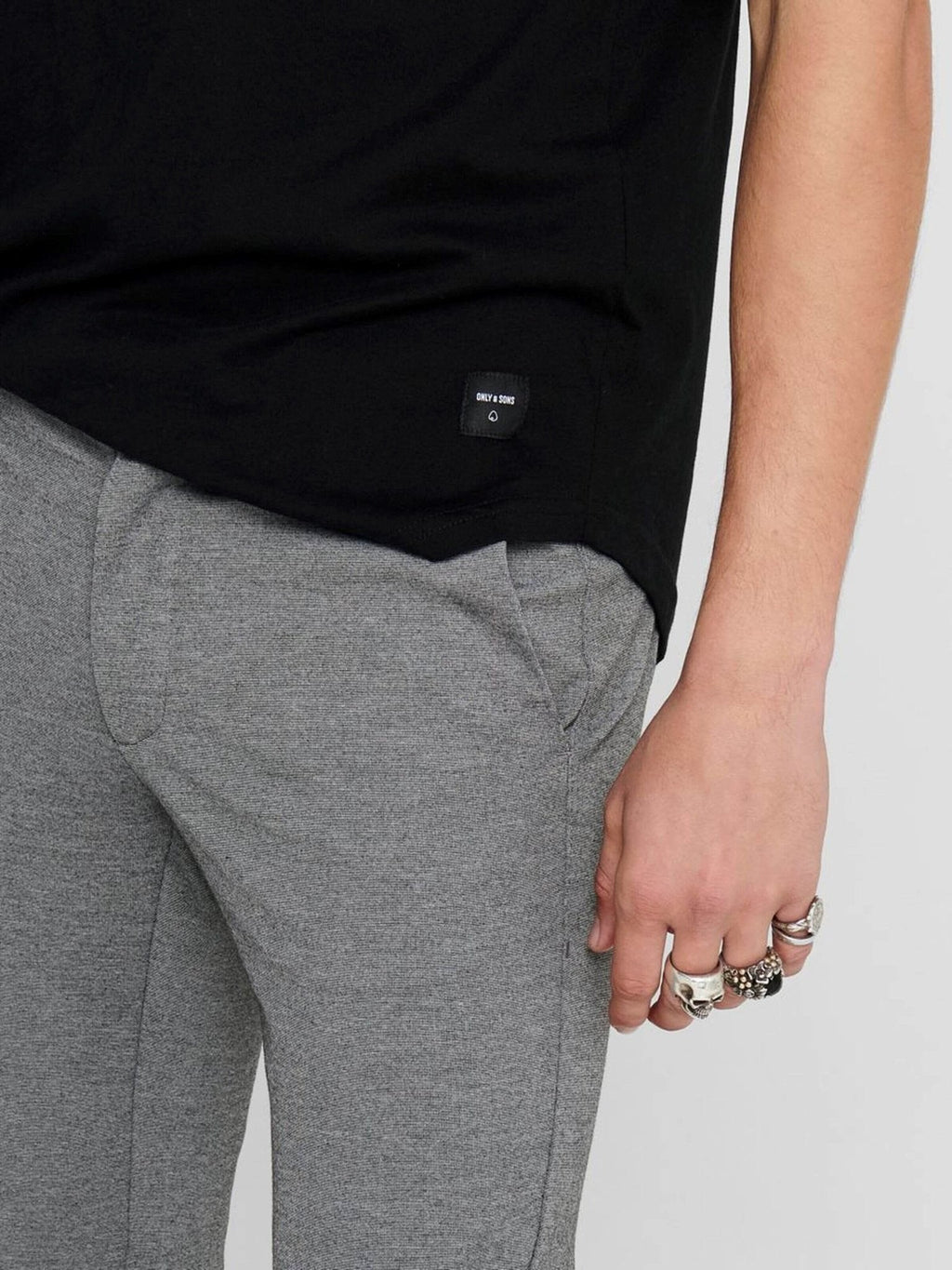 Mark Pants - Light gray (stretch pants)