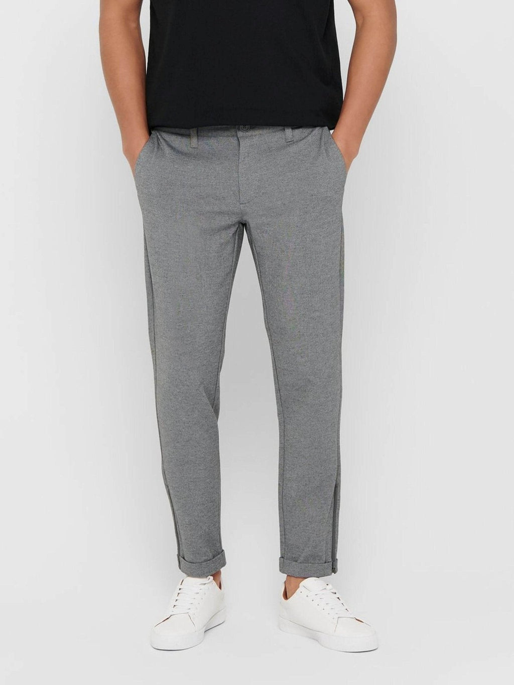 Mark Pants Side zip - Light Gray