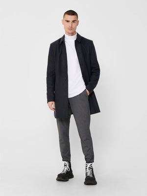 Maximillian Coat - Navy - TeeShoppen Group™ - Jacket - Only & Sons