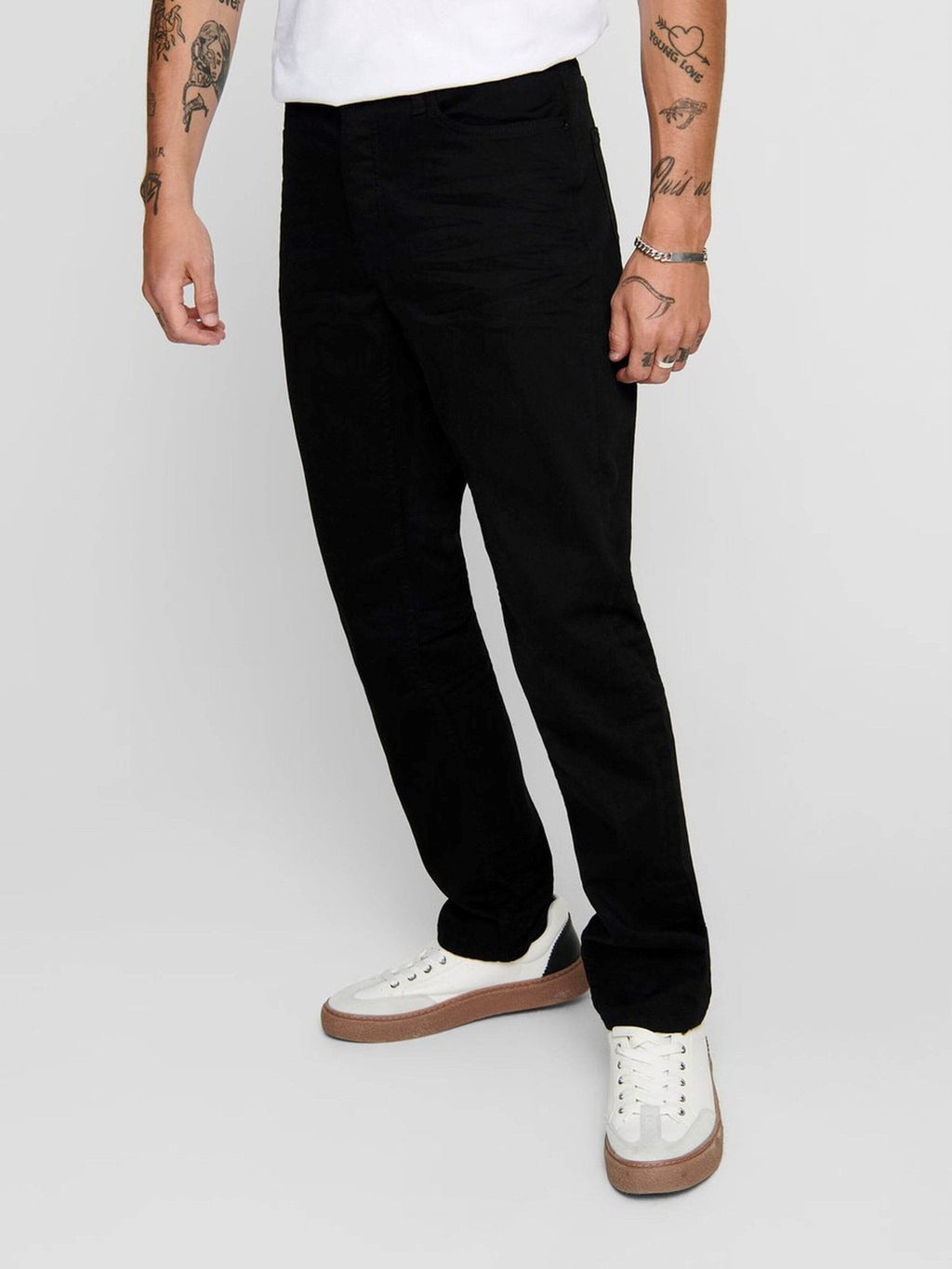 Mike Stretch Jeans - Black (Wide fit)