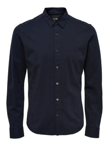 Miles Stretch Shirt - Dark Navy