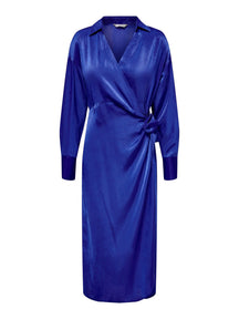Mille langærmet midi kjole - sodalite μπλε