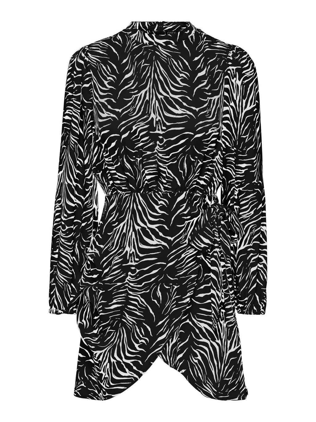 Mille Wrap Klänning - Black Vibrant Zebra