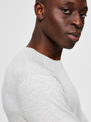 Organic Cotton Pullover - White - TeeShoppen Group™ - Knitwear - Selected Homme