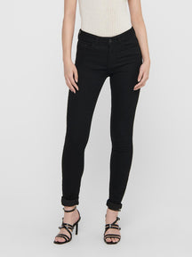 Performance Jeans - Black (mid-waist)