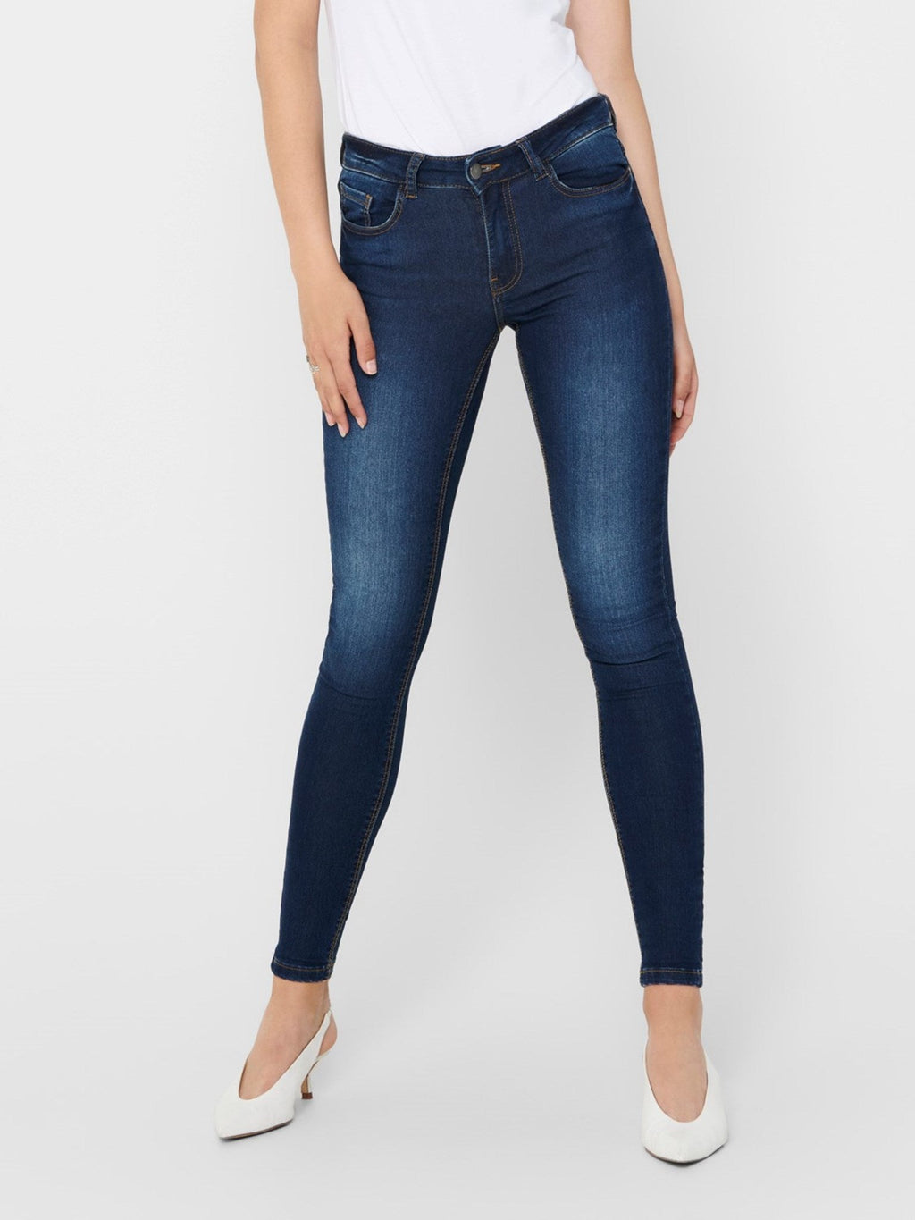 Performance Jeans - Blue denim (mid-waist)